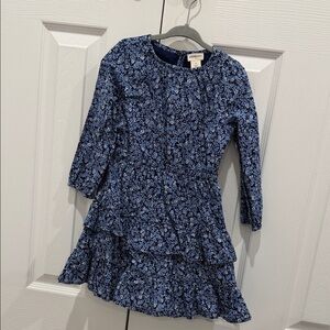 Crewcuts Blue Floral Tiered dress